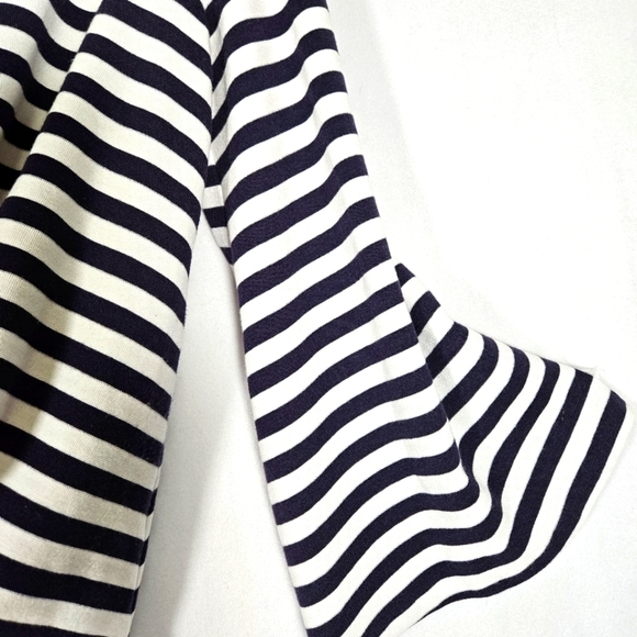 Club Monaco Women's One Shoulder Navy/White Striped Top Size M. - Picture 2 of 7